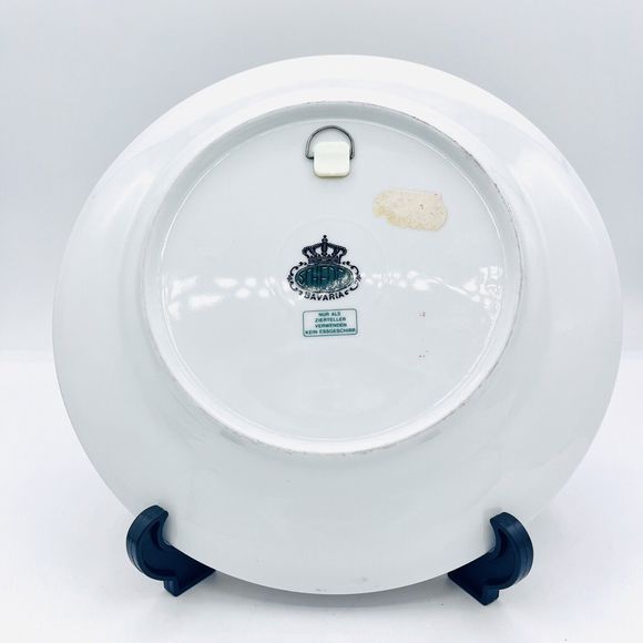 Vintage 1983 Schedel Plate Heavy Gilt Trim Bavaria Germany Coat of Arms. Nice - Picture 3 of 3